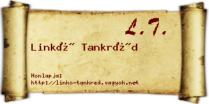 Linkó Tankréd névjegykártya